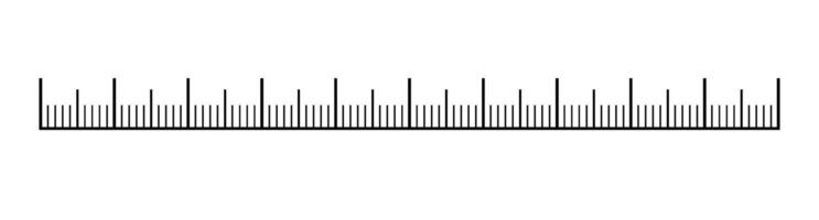 Template of ruler, tape or thermometer tool isolated. Blank measuring chart. Distance, height or length measurement of math, sewing, meteorological instrument vector