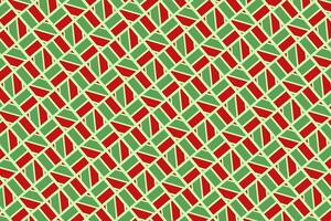 Xmas geometrical pattern for Christmas wrapping paper. Red and green square design vector