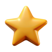 Distinctive 3D Star Icon with Fine Rendering and Transparent Background, Tailored for High End Digital Design Projects png