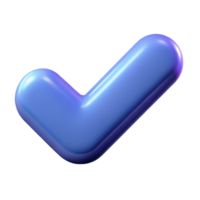Distinctive 3D Check Mark Icon with Fine Rendering and Transparent Background, Tailored for High End Digital Design Projects png