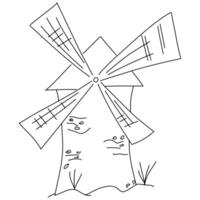 Mill Illustration on a white background vector