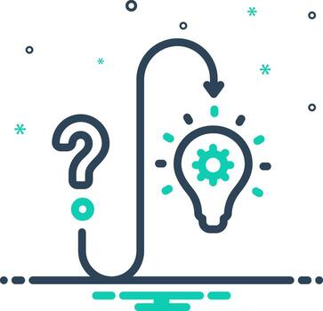 Mix icon for problem solving vector