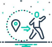 Mix icon for out of zone vector