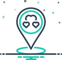Mix icon for pin vector
