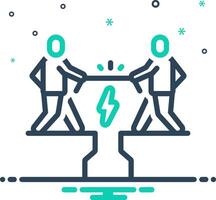 Mix icon for rivalry vector