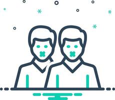 Mix icon for censored vector