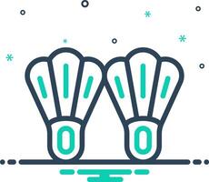 Mix icon for flippers vector