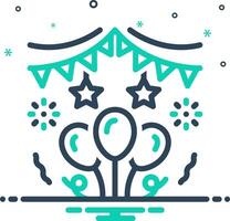Mix icon for celebrate vector
