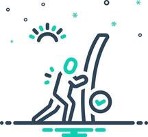 Mix icon for challenge accepted vector