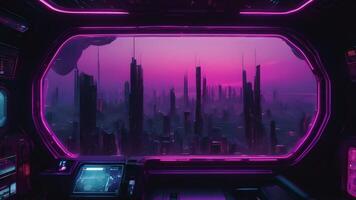 The view from the spaceship looks out onto a parallel universe, the growth of a 90s video-movie society, and the dreamlike atmosphere of a retro animation. video