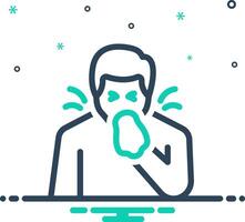 Mix icon for sneezing vector