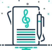 Mix icon for note vector