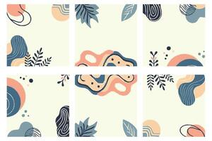 Transform your brand identity with our abstract botanical background, crafted with subtle earthy hues and modern leaf motifs. vector
