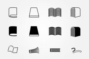 Book icon set for education and learning vector