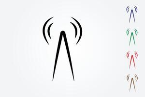 WiMAX network icon on white background vector