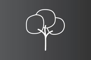 A tree logo using lines on dark background vector