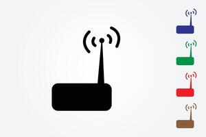 Wi-Fi router icon for wireless connection on white background vector