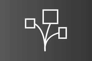 Tree icon by square shapes on dark background vector