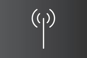 WIFI network icon on dark background vector