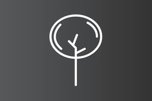 Modern tree icon on dark background vector