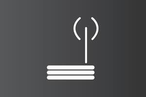 Wireless router icon on dark background for home and business use vector