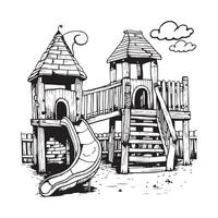 Playground Images. Park Playground Stock Illustrations. vector