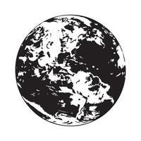 Earth Globe Realistic Illustration Stock Illustration isolated on white background vector