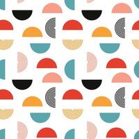 abstract colorful memphis geometric pattern vector