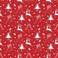 abstract christmas tree reindeer pattern vector