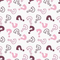 cute question mark background pattern vector