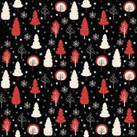 christmas pine tree boho pattern vector