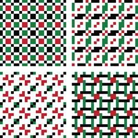 abstract pixel pattern palestine flag color vector