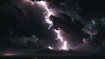 tecelagem atraente relâmpago com fluindo luz ondas e interdimensional auréolas, capturar a essência do cósmico movimento e a infinito energia do a universo. video