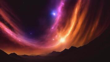 A mesmerizing cosmic scene where planetary aura sparks the creation of an infinite, complex universe, expanding into multidimensional parallel universes and revealing endless space possibilities. video