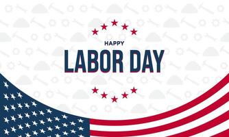Labor Day Design with american flag on white background vector