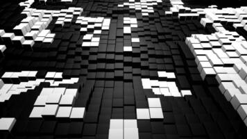 Black and White Cubic Wave Zone Background VJ Loop in 4K video