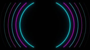 Cyan and Pink Abstract Neon Wave Animation Background VJ Loop in 4K video