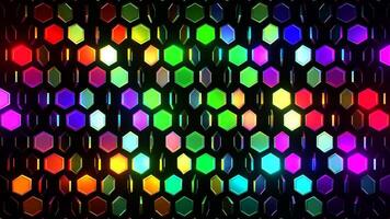 Multicolor Abstract Hexagons Rotation Background VJ Loop in 4K video