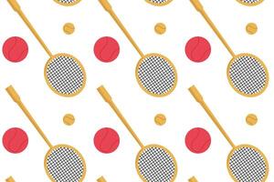 Colorful pattern featuring badminton rackets and balls in a playful design for sports enthusiasts vector