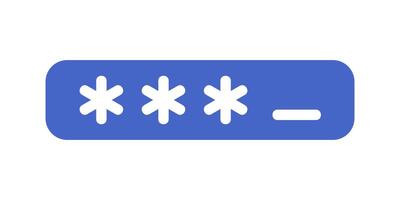 Secure password input field with masked characters representing user privacy and data protection vector