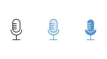 Microphone icon set. microphone collection. vector