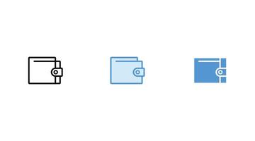 Wallet icon set . wallet sign and symbol. vector