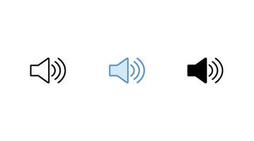 Speaker icon set. volume icon . loudspeaker icon . vector