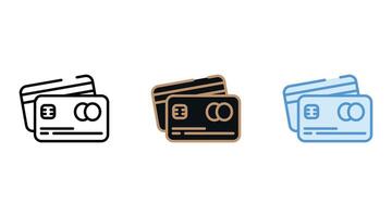 Credit card icon set. Credit card payment icon . High quality sign and symbol on a white background. vector