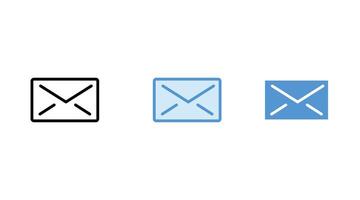 Mail icon set. email icon . E-mail icon. Envelope illustration. vector
