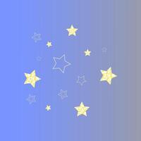 Set of golden shiny stars for design vector