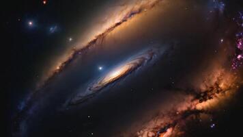 In a stunning planetary aura scene, a new complex and infinite universe emerges, marking the beginning of parallel universes and multidimensional space exploration video
