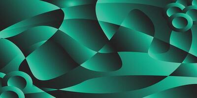Paper cut abstract background with glowing green gradations vector