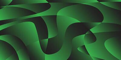 Green depth style gradation paper cut abstract background vector
