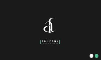 FA Alphabet letters Initials Monogram logo AF, F and A vector